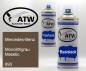 Preview: Mercedes-Benz, Monolithgrau Metallic, 893: 400ml Sprühdose + 400ml Klarlack - Set, von ATW Autoteile West.
